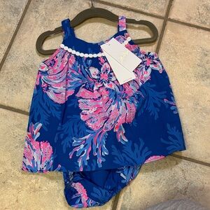 Lilly Pulitzer Blue and Pink Infant Dress